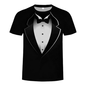 Fake two pieces Men's Suit T-Shirts Available in 5 Styles, available in larger sizes